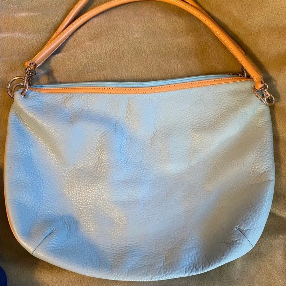 MAXX New York Light Blue Leather Purse
